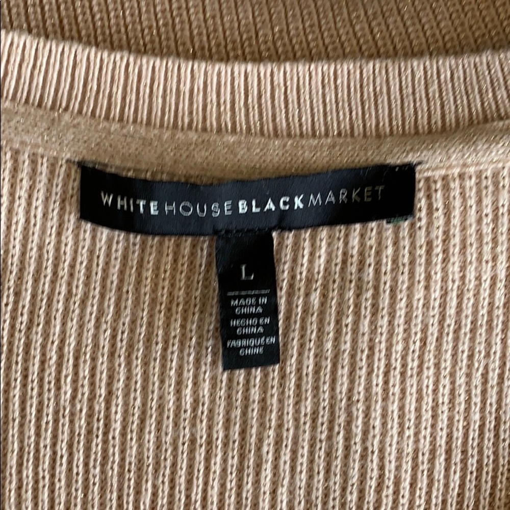 WHBM Braided Detail Cold Shoulder Sweater Top - Picture 14 of 16